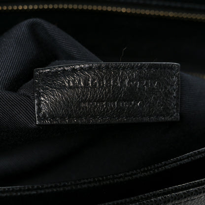 Saint Laurent Grain de Poudre Matelasse Chevron Medium Tribeca Shopping Bag Black 8 of 12