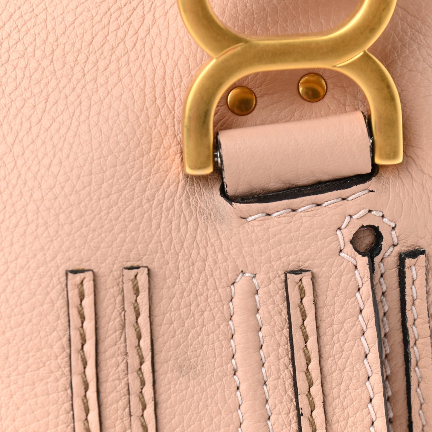 Calfskin Small Marcie Satchel Pale Pink