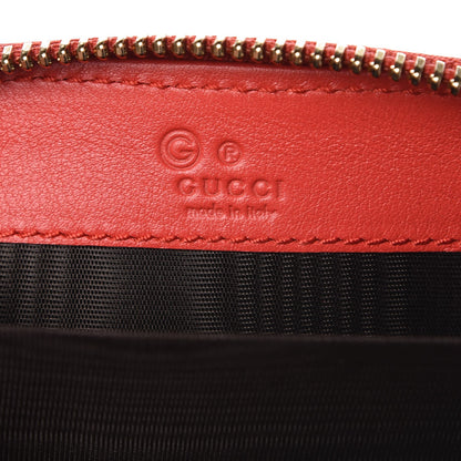 Gucci Guccissima Zip Around Coin Purse Red 6 of 8