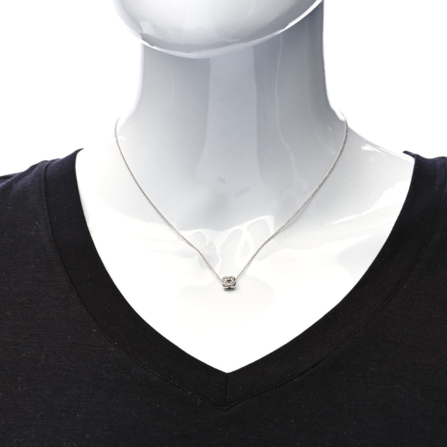 Platinum Diamond Lace Pendant Necklace