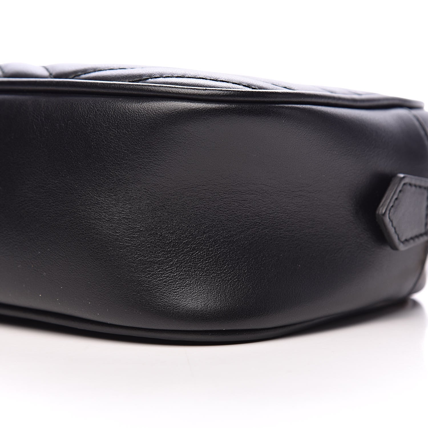 Gucci Calfskin Matelasse Small GG Marmont Chain Shoulder Bag Black 9 of 10