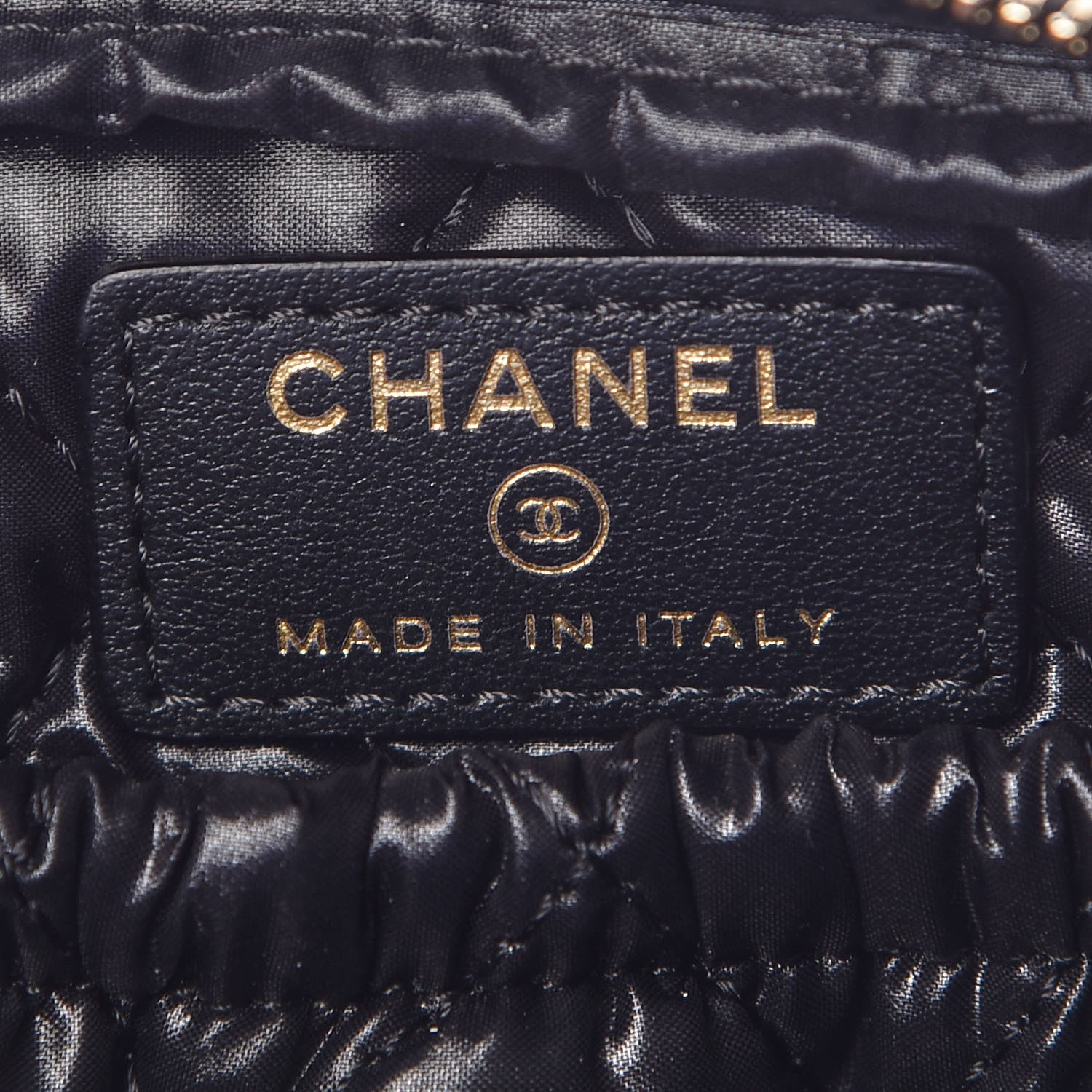 Chanel Caviar Quilted Small Curvy Pouch Cosmetic Case Black 6 of 8