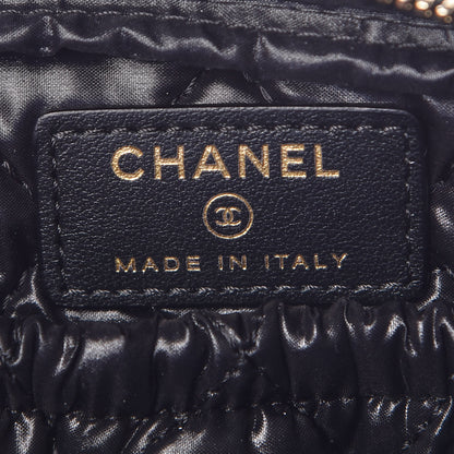 Chanel Caviar Quilted Small Curvy Pouch Cosmetic Case Black 6 of 8