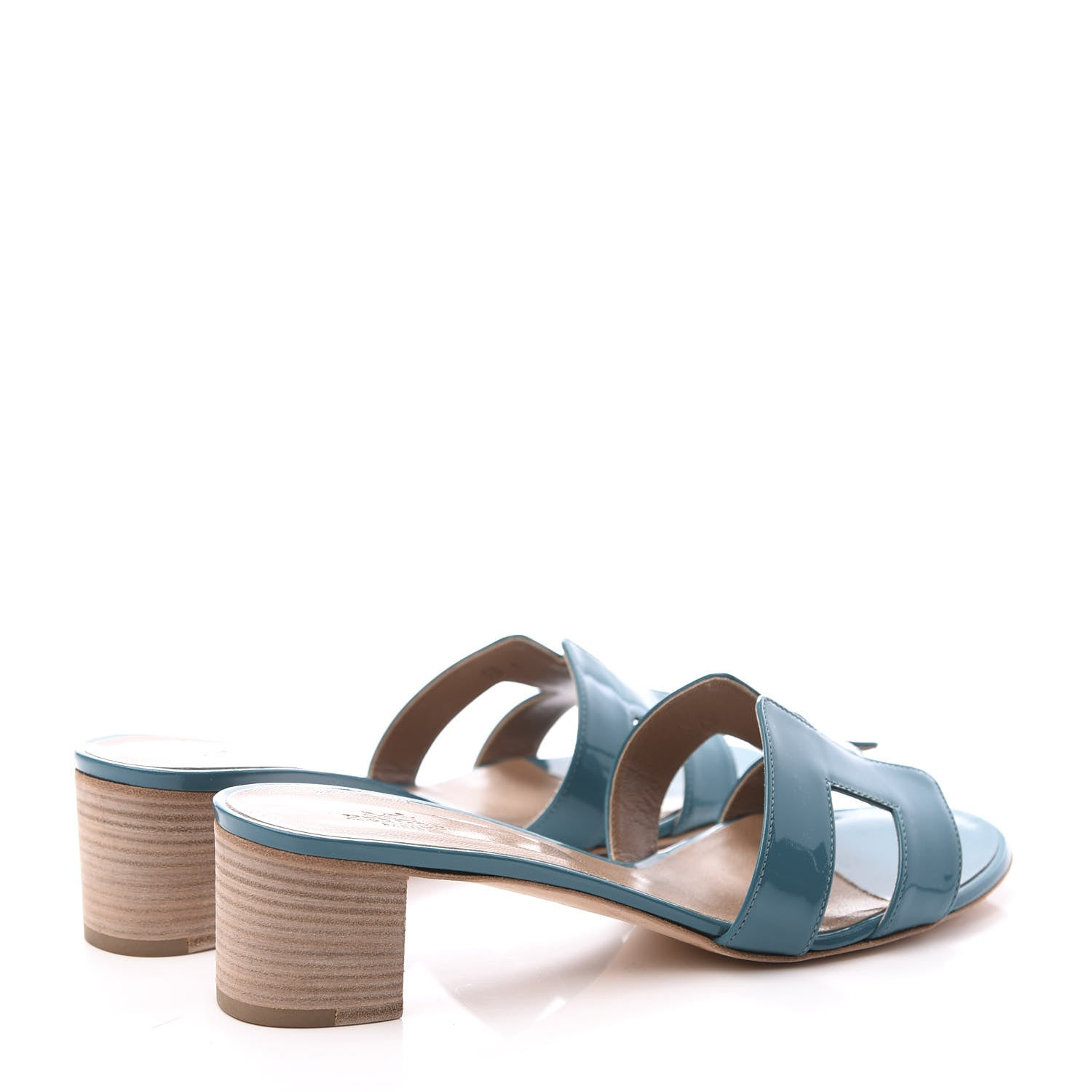 Hermes Patent Oasis Sandals 40.5 Lagon 4 of 10