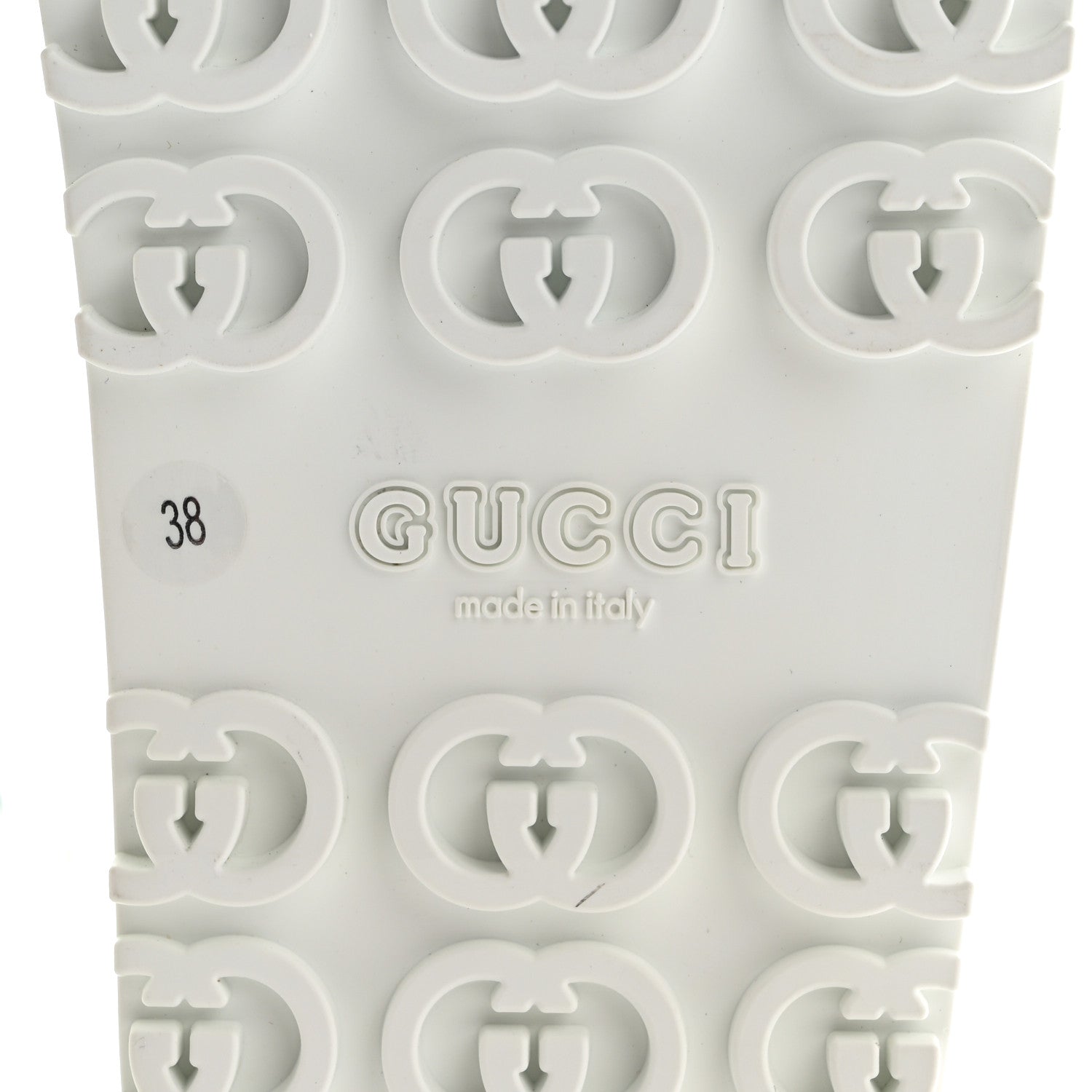 Gucci Soft Rubber Horsebit Touch Womens Strapped Sandals 38 Great White 6 of 9