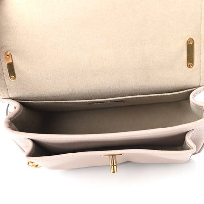 Louis Vuitton Grained Calfskin Lockme Chain Bag Greige 5 of 13