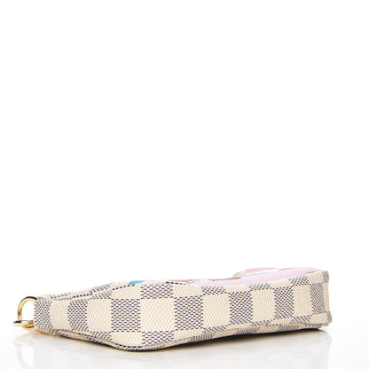 Louis Vuitton Damier Azur 2016 Christmas Animation Mini Pochette Accessories 4 of 8