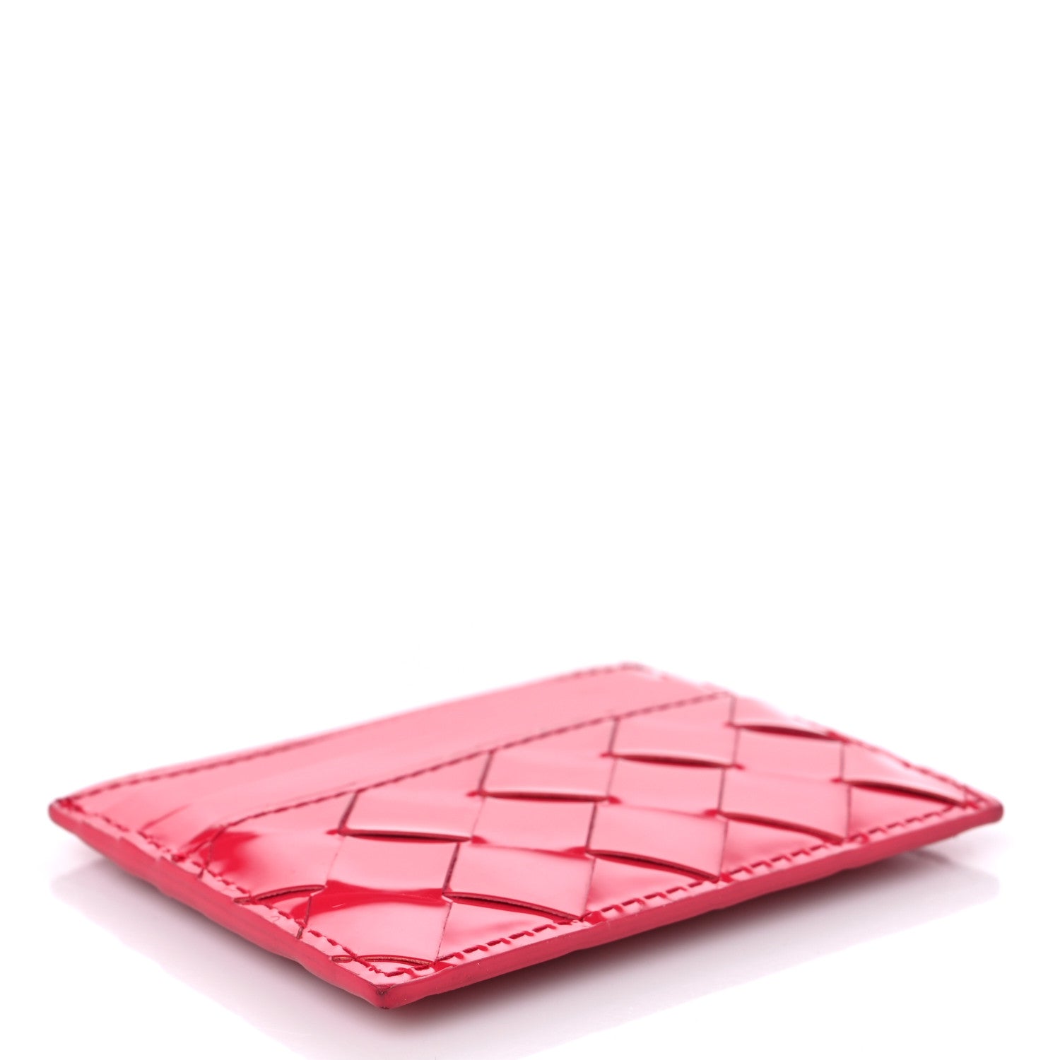 Bottega Veneta Patent Intrecciato Portacard Card Holder Candy Stripe 4 of 10