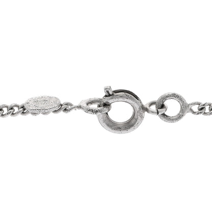 Chanel Enamel CC Pendant Necklace Black Silver 5 of 5