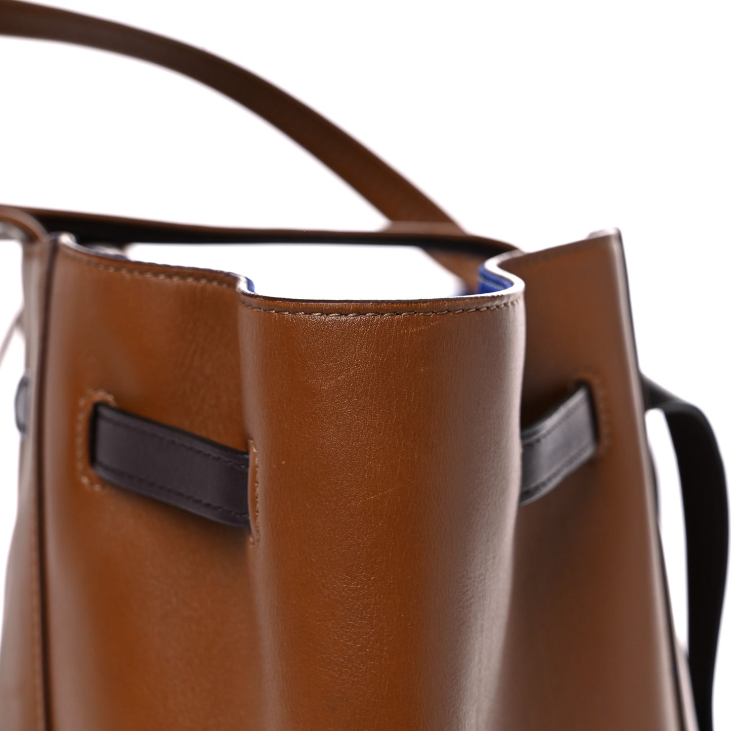 Sleek Calfskin Small Cabas Phantom Tan