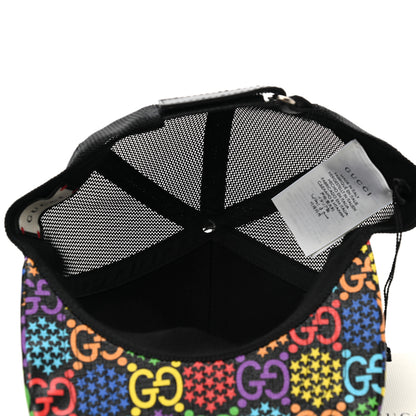 Gucci GG Supreme Monogram Psychedelic Baseball Hat S Black 7 of 9