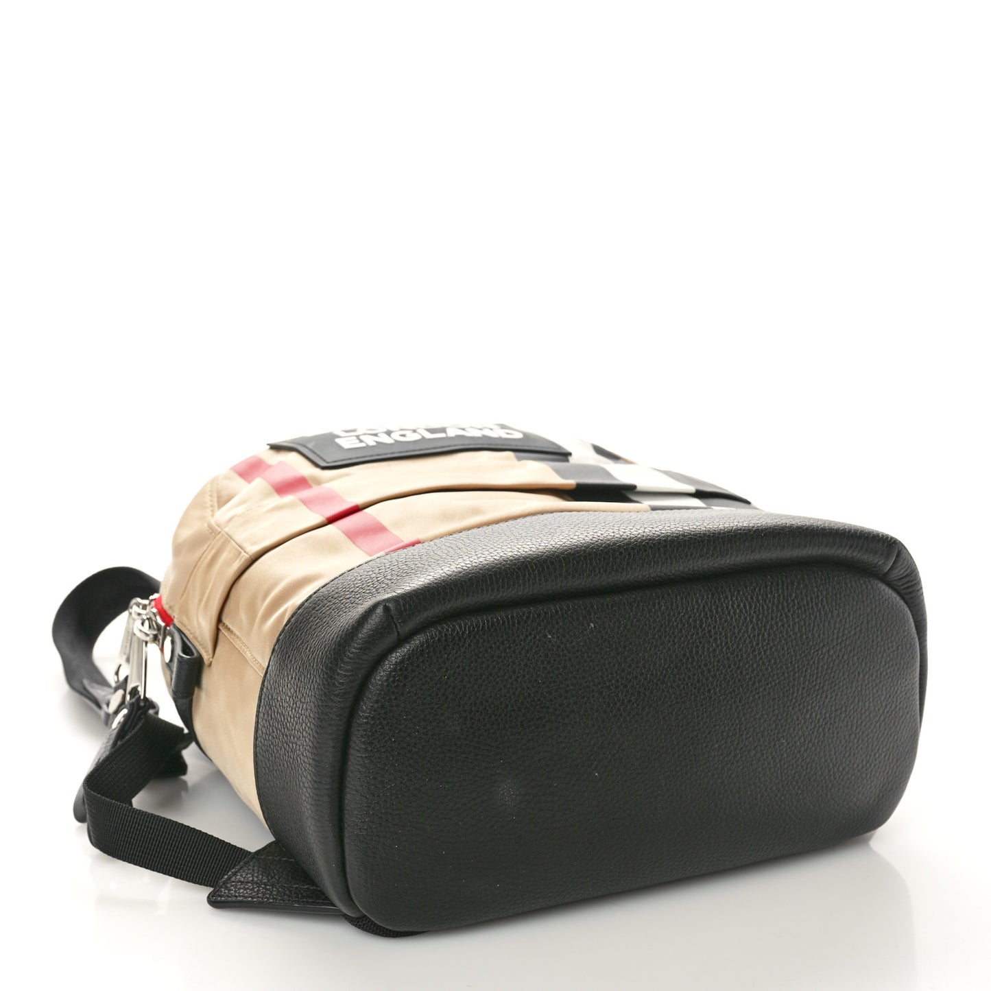 Econyl Logo Print Check Childrens Nico Backpack Archive Beige