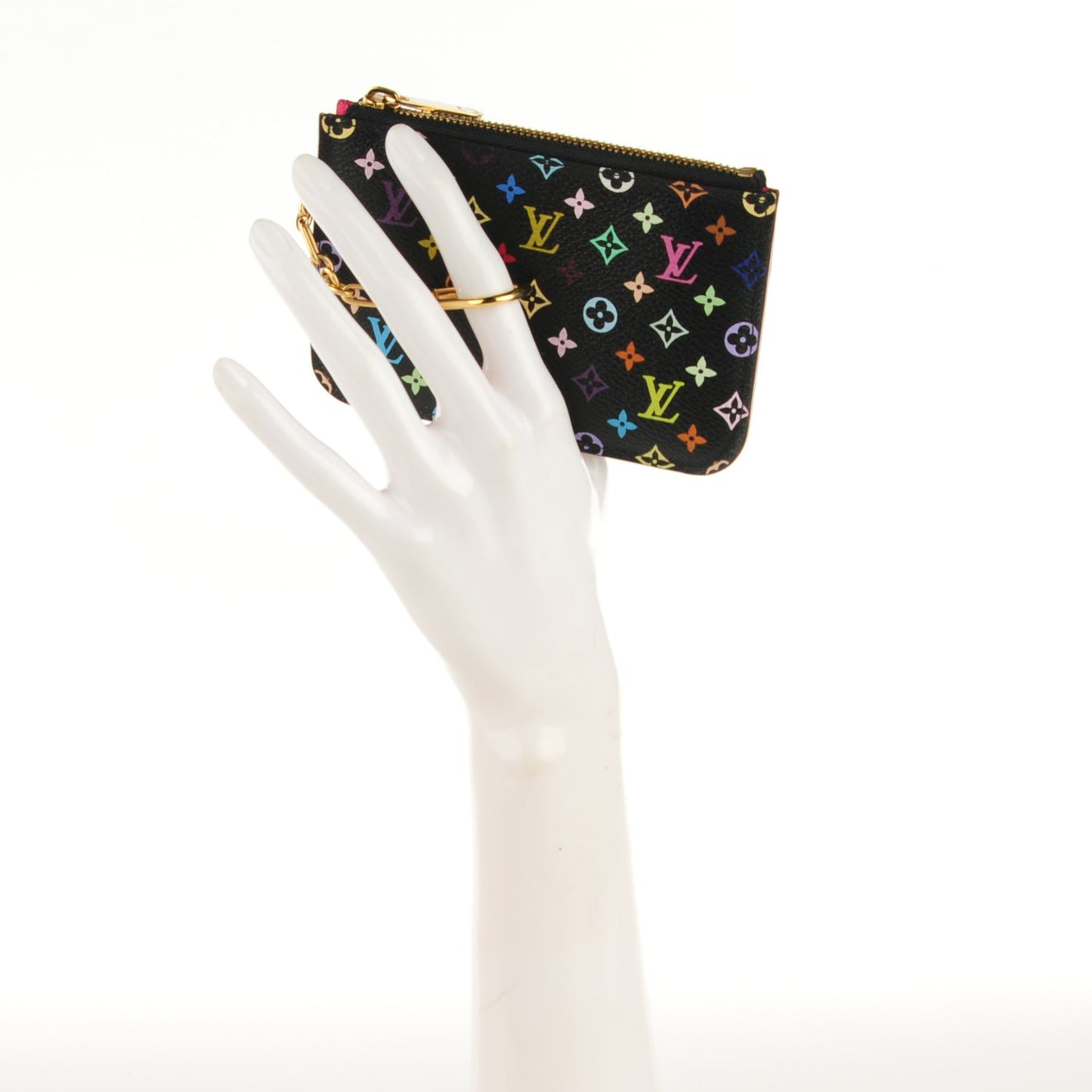 Monogram Multicolor Key Pouch Black