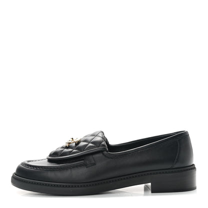 Chanel Lambskin Quilted CC Turnlock Loafers 40 Black 1 of 8