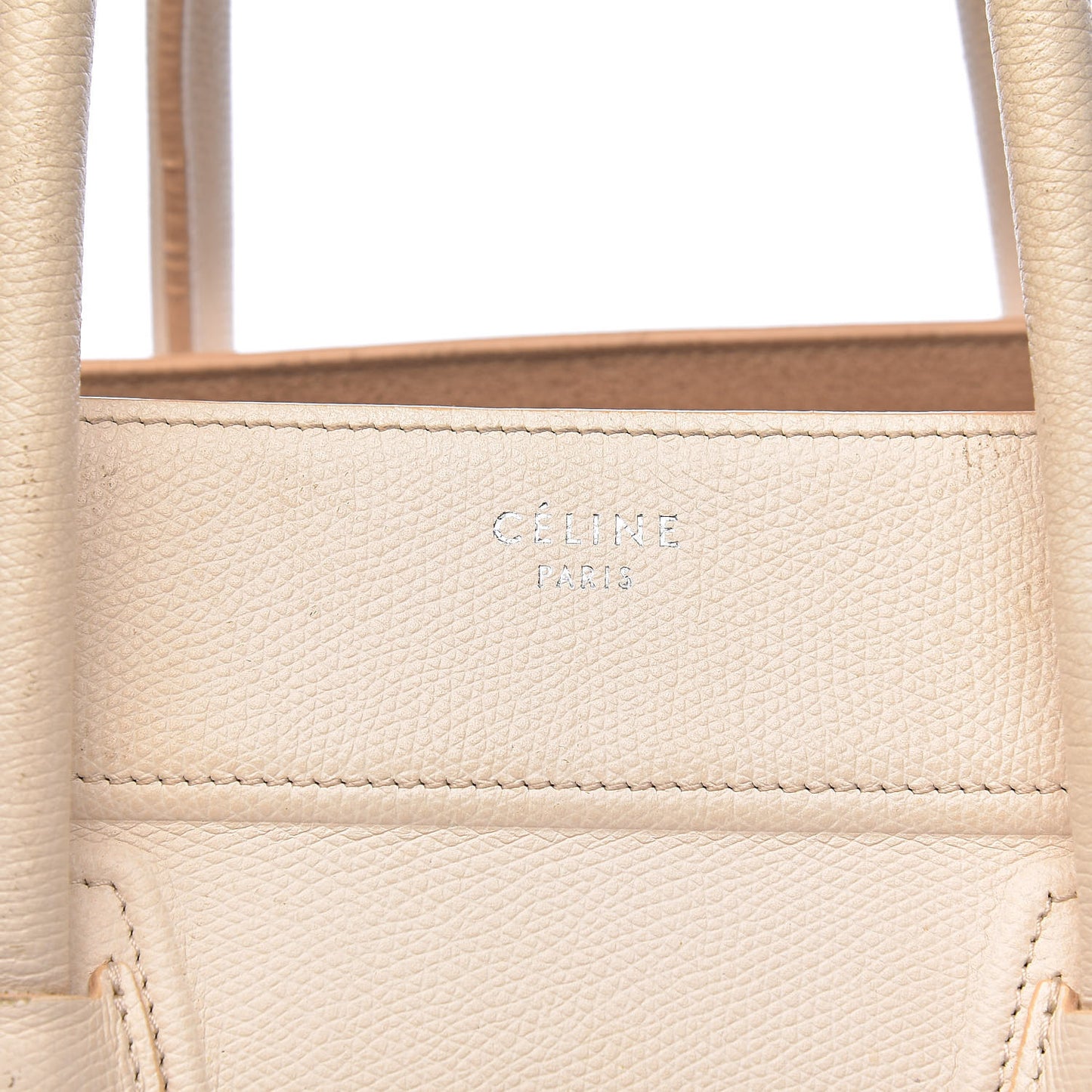 Grained Calfskin Medium Phantom Luggage Cream