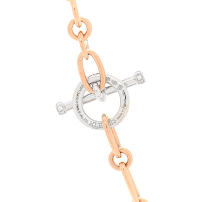 Hermes 18K Rose White Gold Diamond Precieux Birkin Long Necklace 3 of 4