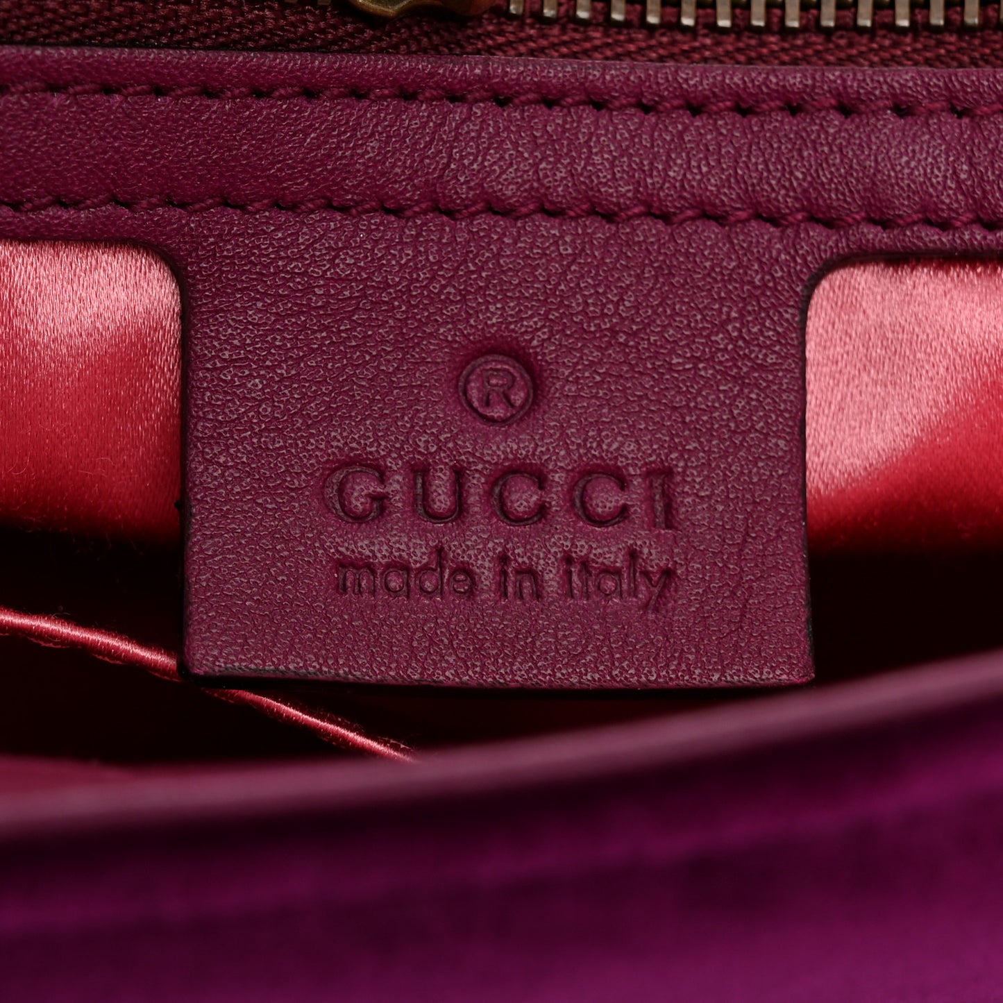 Velvet Matelasse Medium GG Marmont Shoulder Bag Fuchsia Violet Cyclamen