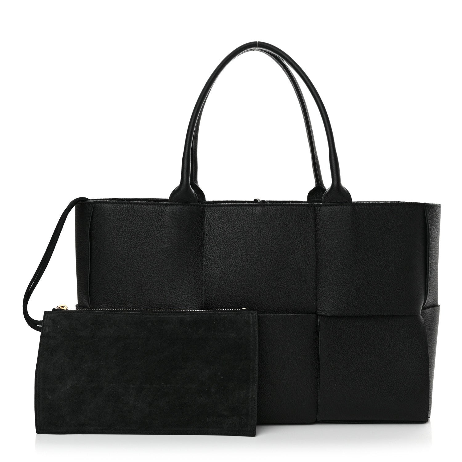 Bottega Veneta Grained Calfskin Maxi Intrecciato Arco Tote Black 3 of 12