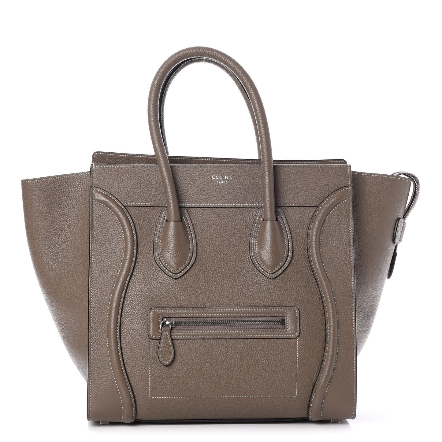 Drummed Calfskin Mini Luggage Souris