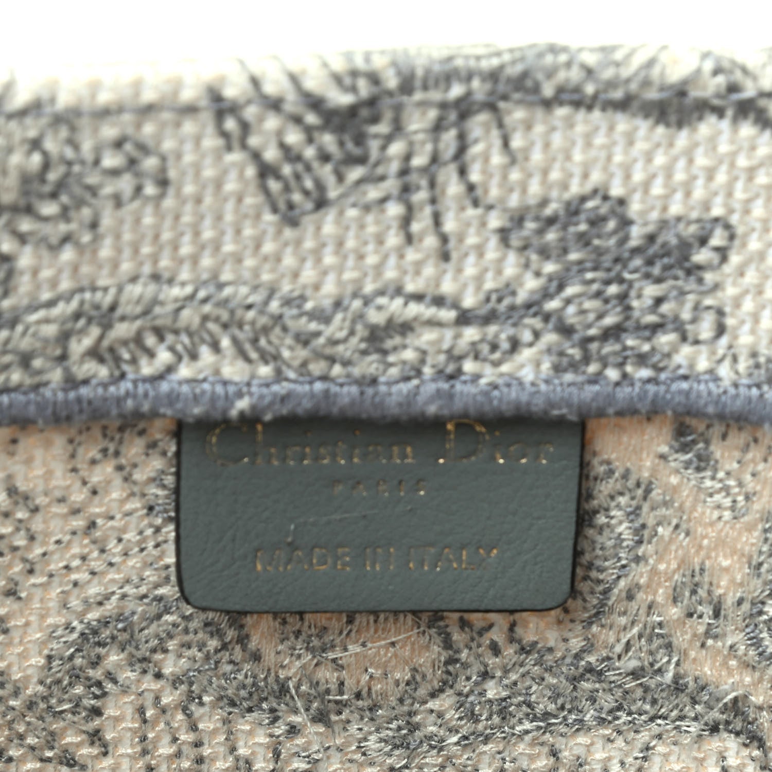 Christian Dior Canvas Embroidered Medium Dioriviera Toile De Jouy Book Tote Gray 5 of 8