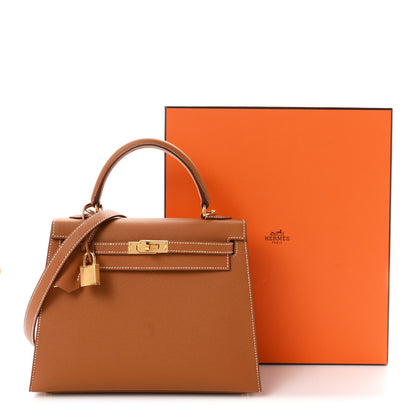 Hermes Epsom Kelly Sellier 25 Gold 11 of 11