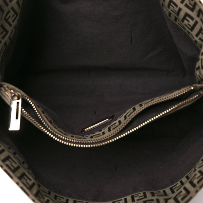 Fendi Zucchino Vitello Tote Mogano Panna Bruciato 5 of 9