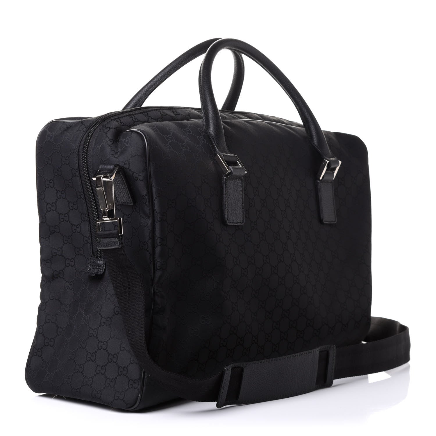 Gucci Nylon Monogram Large Duffle Bag Black 3 of 11
