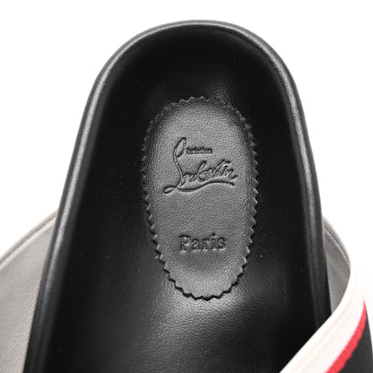 Christian Louboutin Canvas Calfskin Mens Hot Cross Bizz Sandals 43 8 of 9