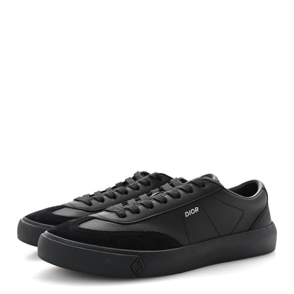 Christian Dior Smooth Calfskin Suede Mens B101 Low Top Sneakers 42.5 Black 4 of 10