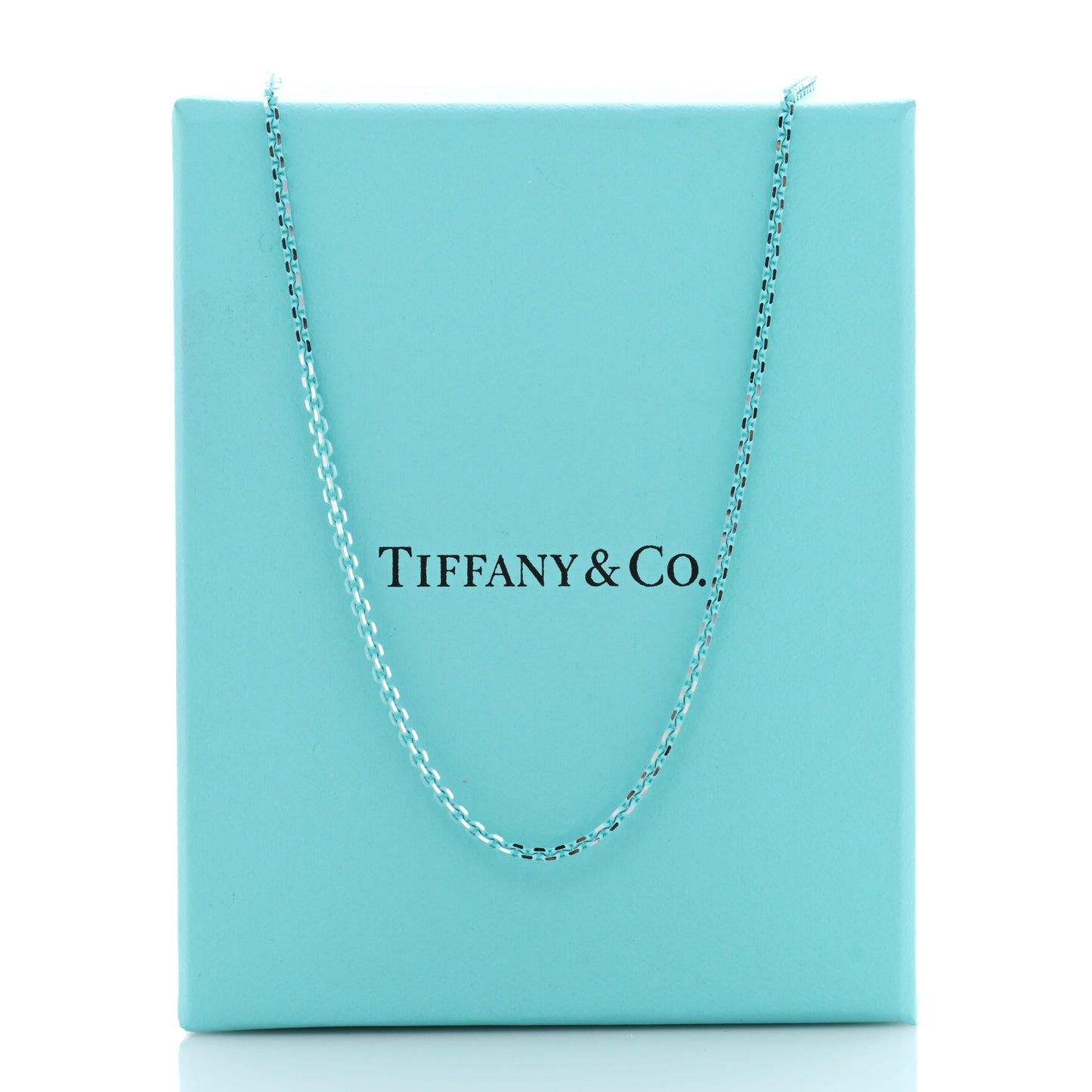 Sterling Silver Enamel 1.75mm Chain Necklace 30" Blue