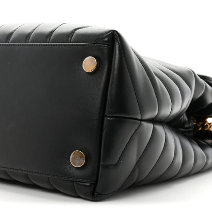 Saint Laurent Calfskin Y Quilted Monogram Large Loulou Chain Satchel Black 10 of 10