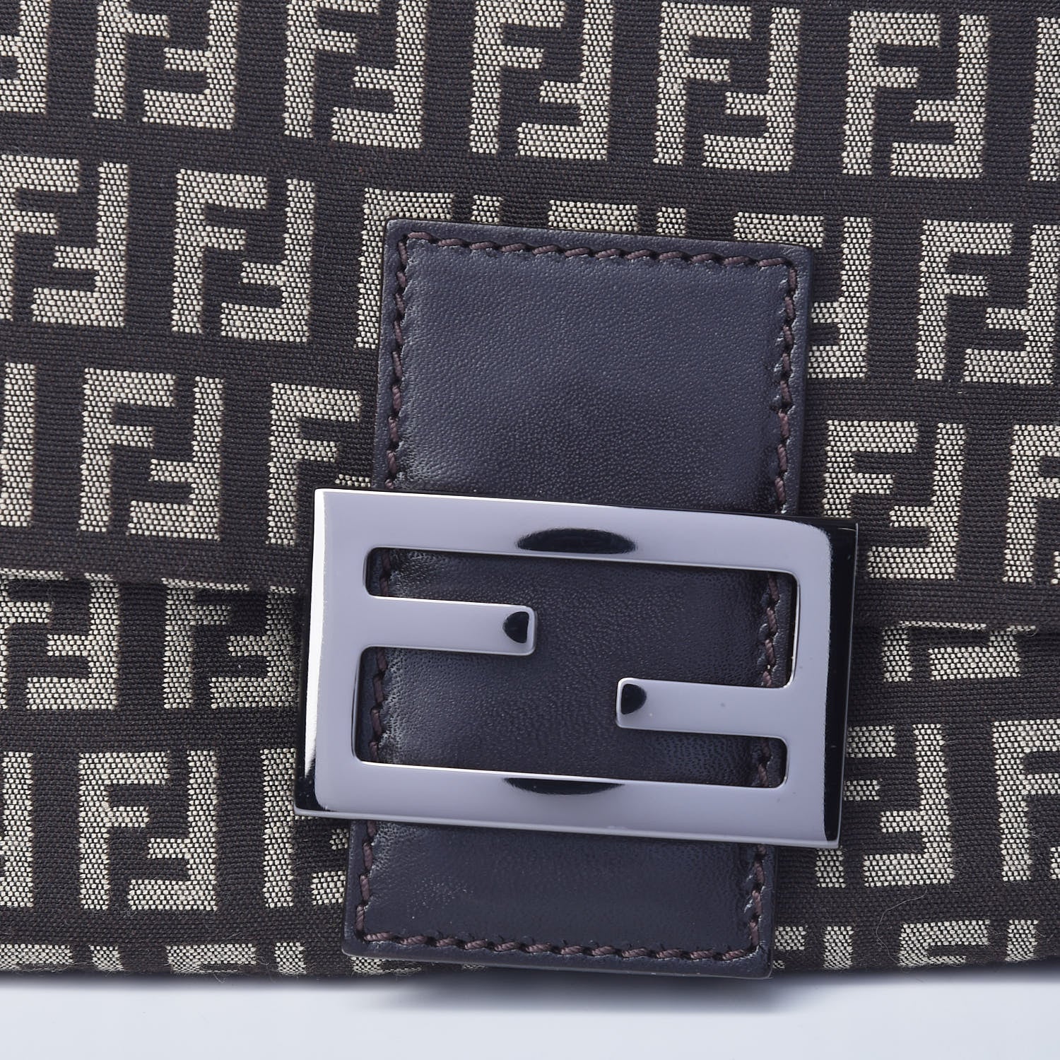 Fendi Zucchino Vitello Mini Mama Baguette Testa di Moro Beige 9 of 9