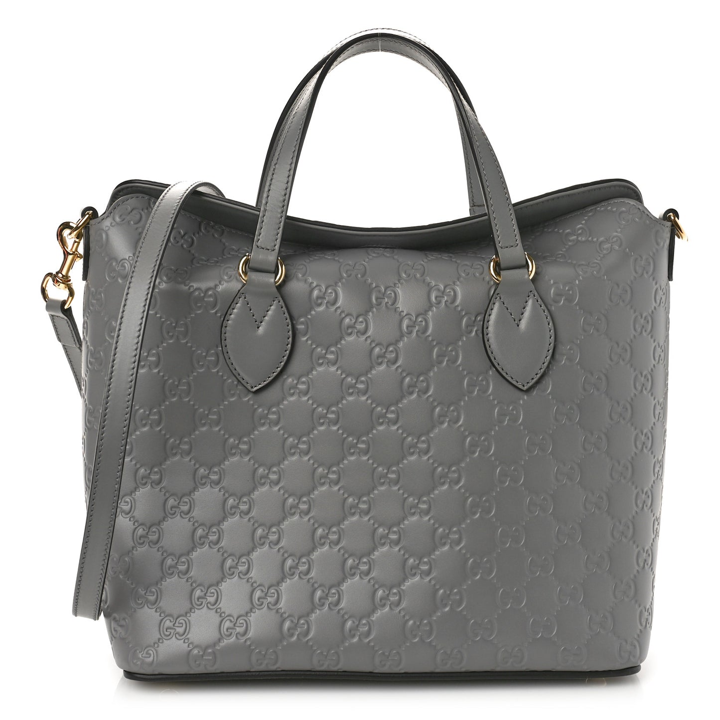 Guccissima Linea A Foldover Tote Storm Grey