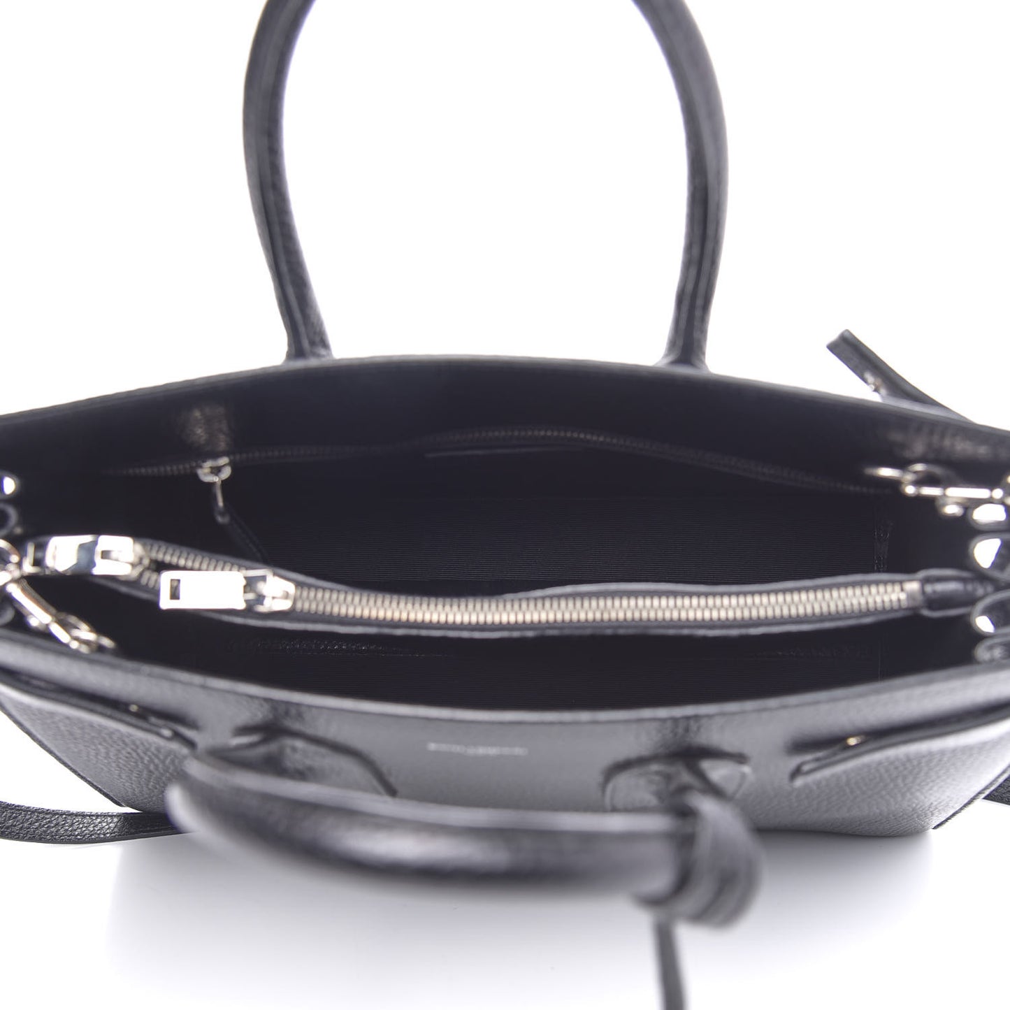 Grained Calfskin Small Sac De Jour Black
