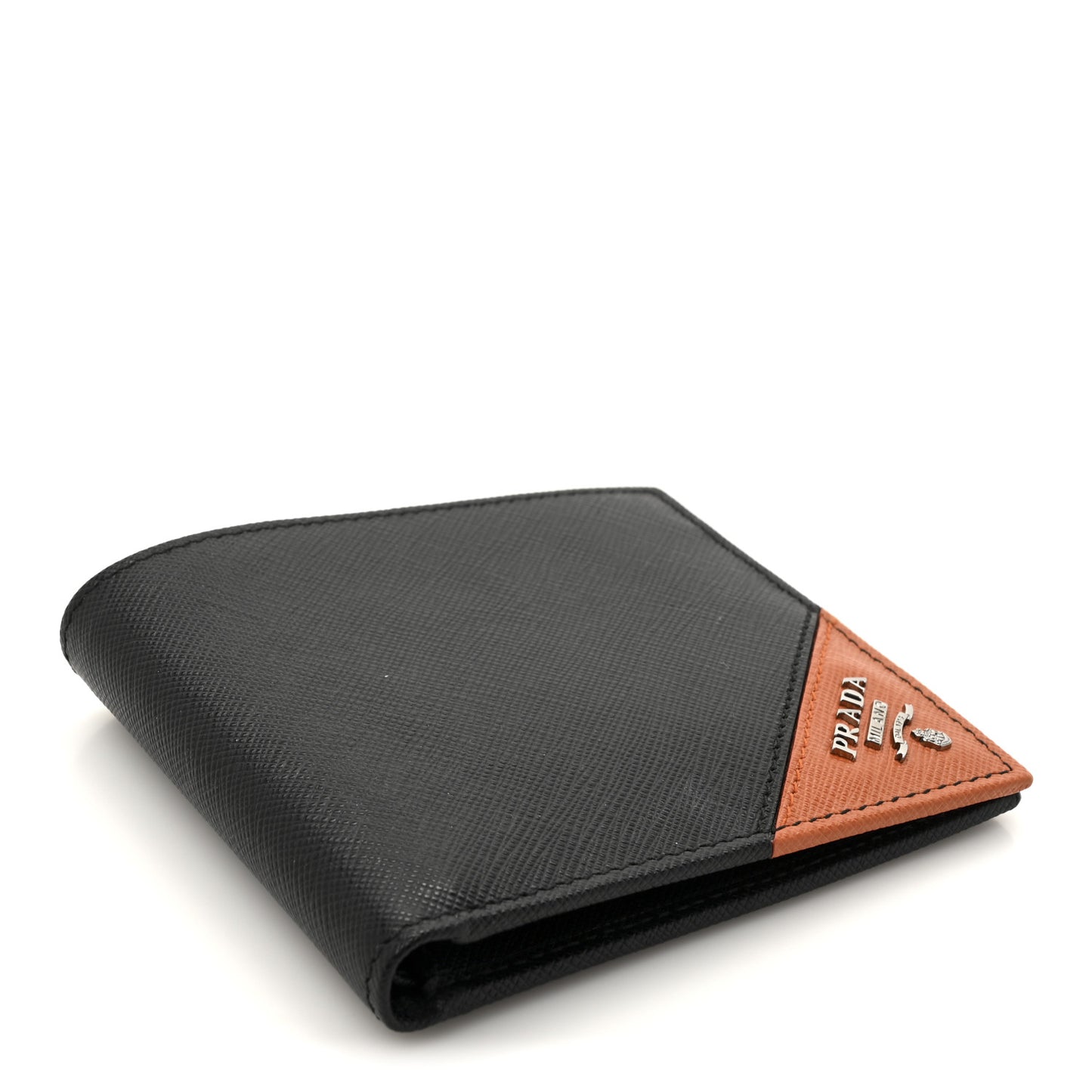 Saffiano Bi-Fold Wallet Black Papaya