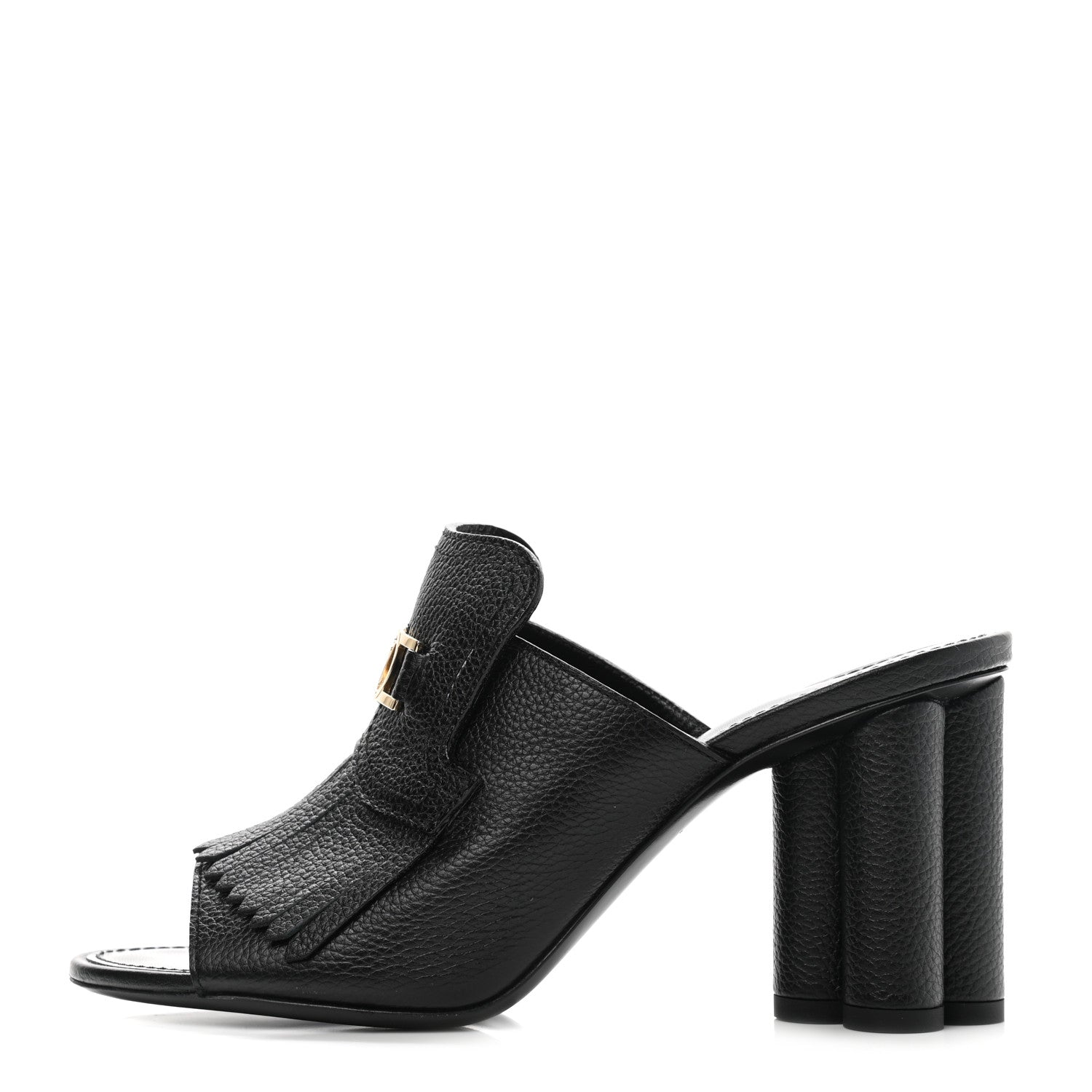 Louis Vuitton Calfskin Indiana Mule 39.5 Black 1 of 11