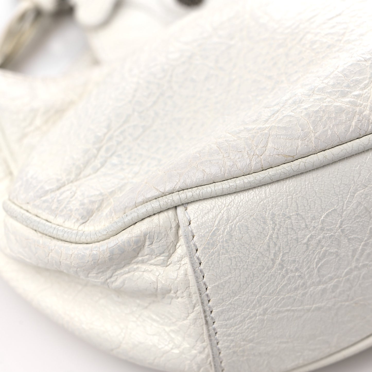 Agneau Arena Le Cagole Shoulder Bag XS Optic White
