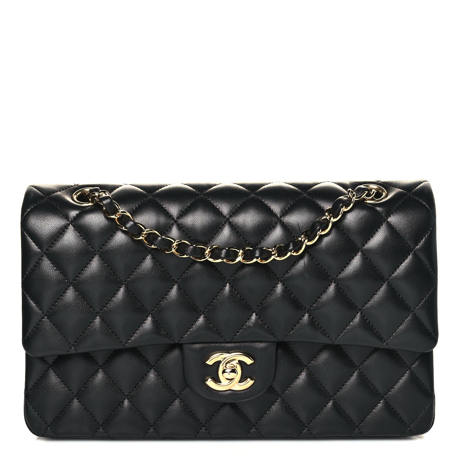 Chanel Lambskin Quilted Medium Double Flap Black 1 of 16