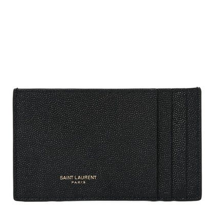 Saint Laurent Grain de Poudre 5 Fragments Card Holder Black 1 of 6