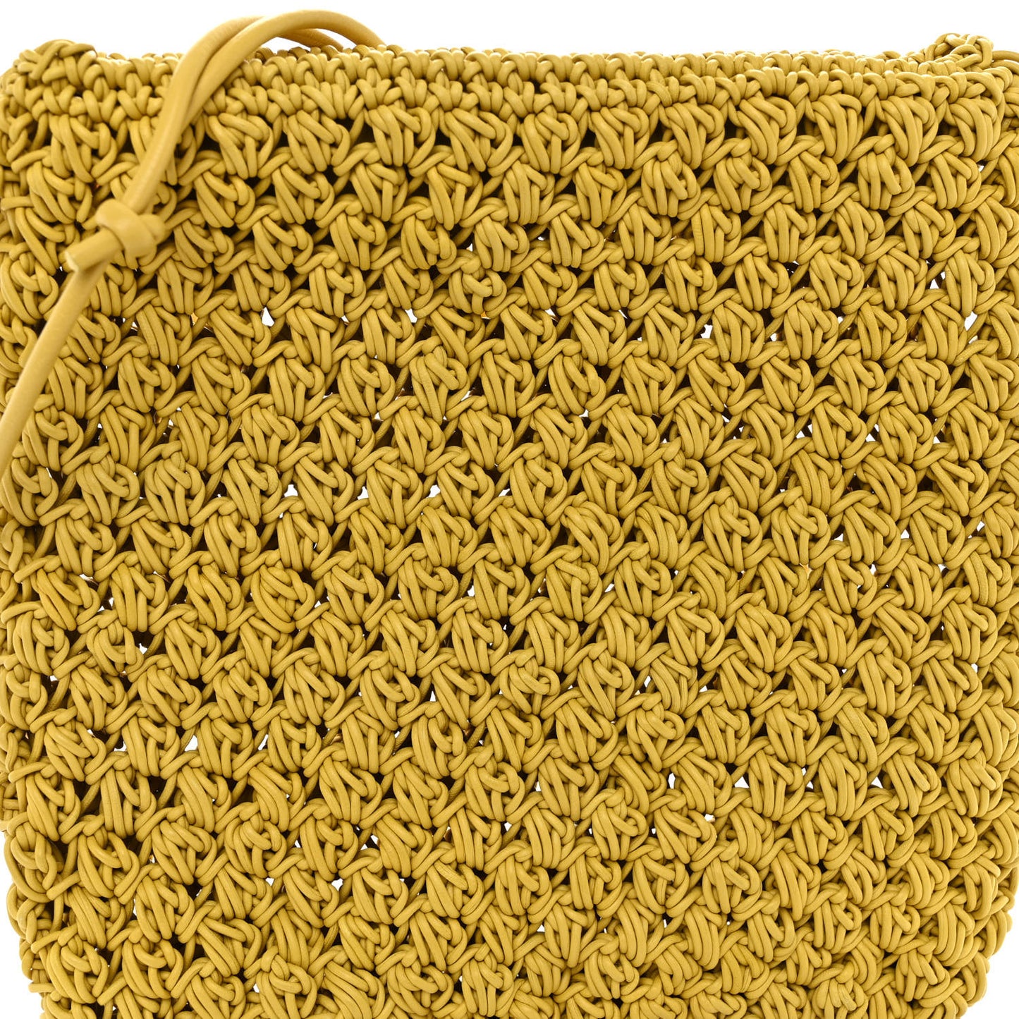 Crochet Nappa Shoulder Bag Yellow