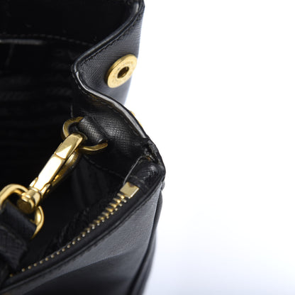 Prada Saffiano Small Galleria Double Zip Tote Black 7 of 14