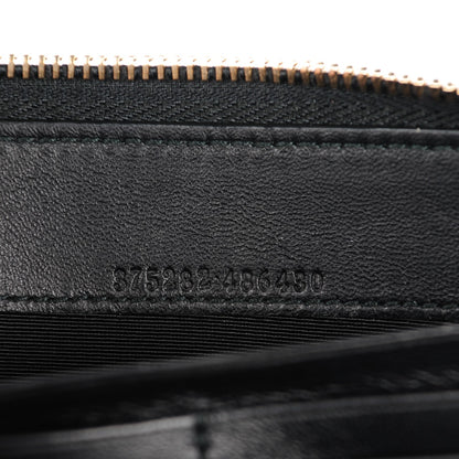 Alexander McQueen Pebbled Calfskin Skull Continental Zip Wallet Black 8 of 8