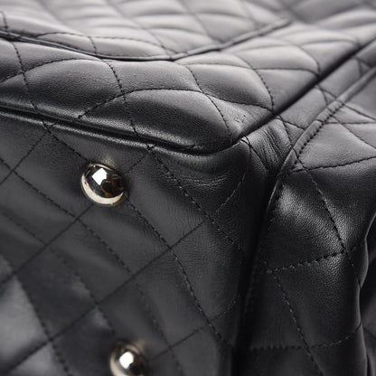Chanel Calfskin Quilted Large Cambon Multipocket Reporter Black White 17 of 18