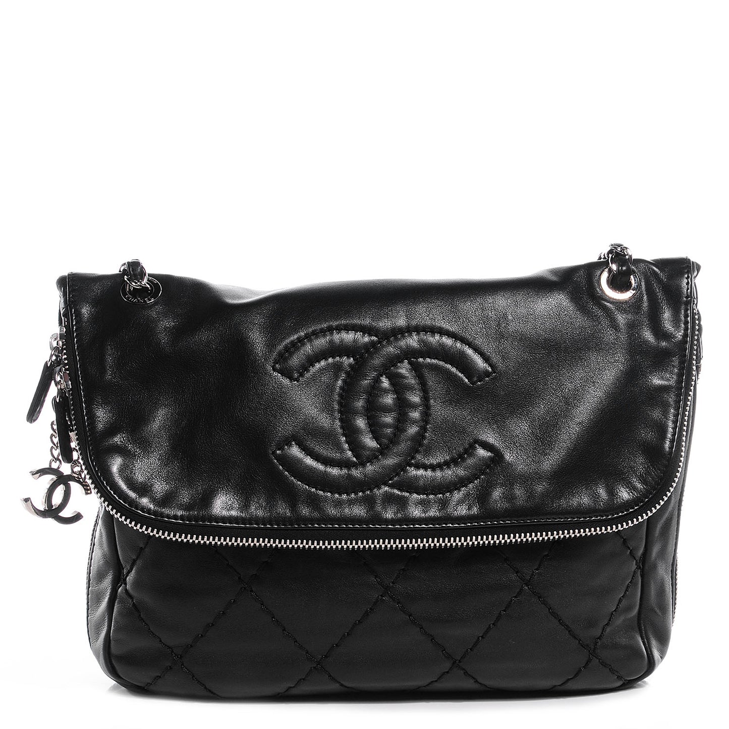 Calfskin Expandable Flap Black