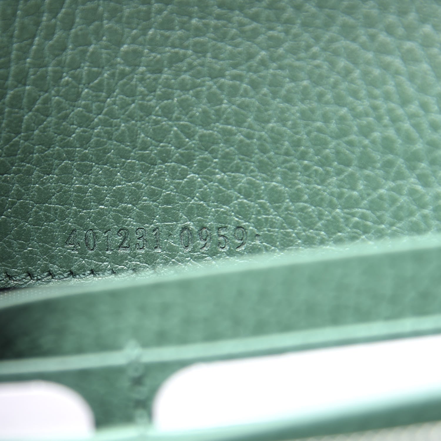 Gucci Calfskin Mini Dionysus Chain Wallet Emerald 6 of 11