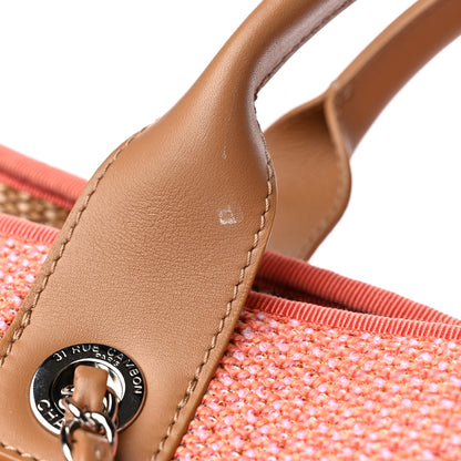 Chanel Mixed Fibers Large Shopping Bag Pink Beige 15 of 15