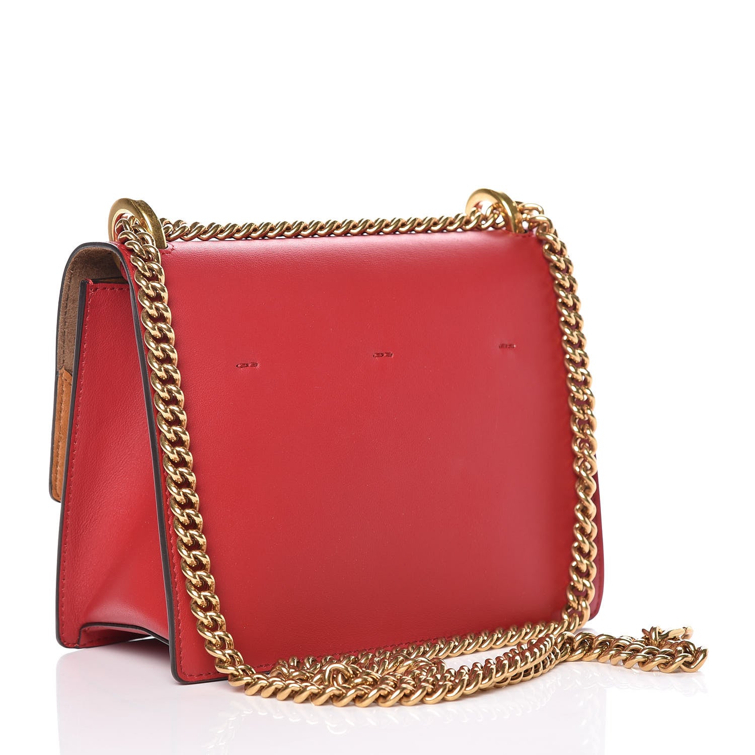 Fendi Vitello Grace Matte Small Kan U Shoulder Bag Fragola 3 of 9