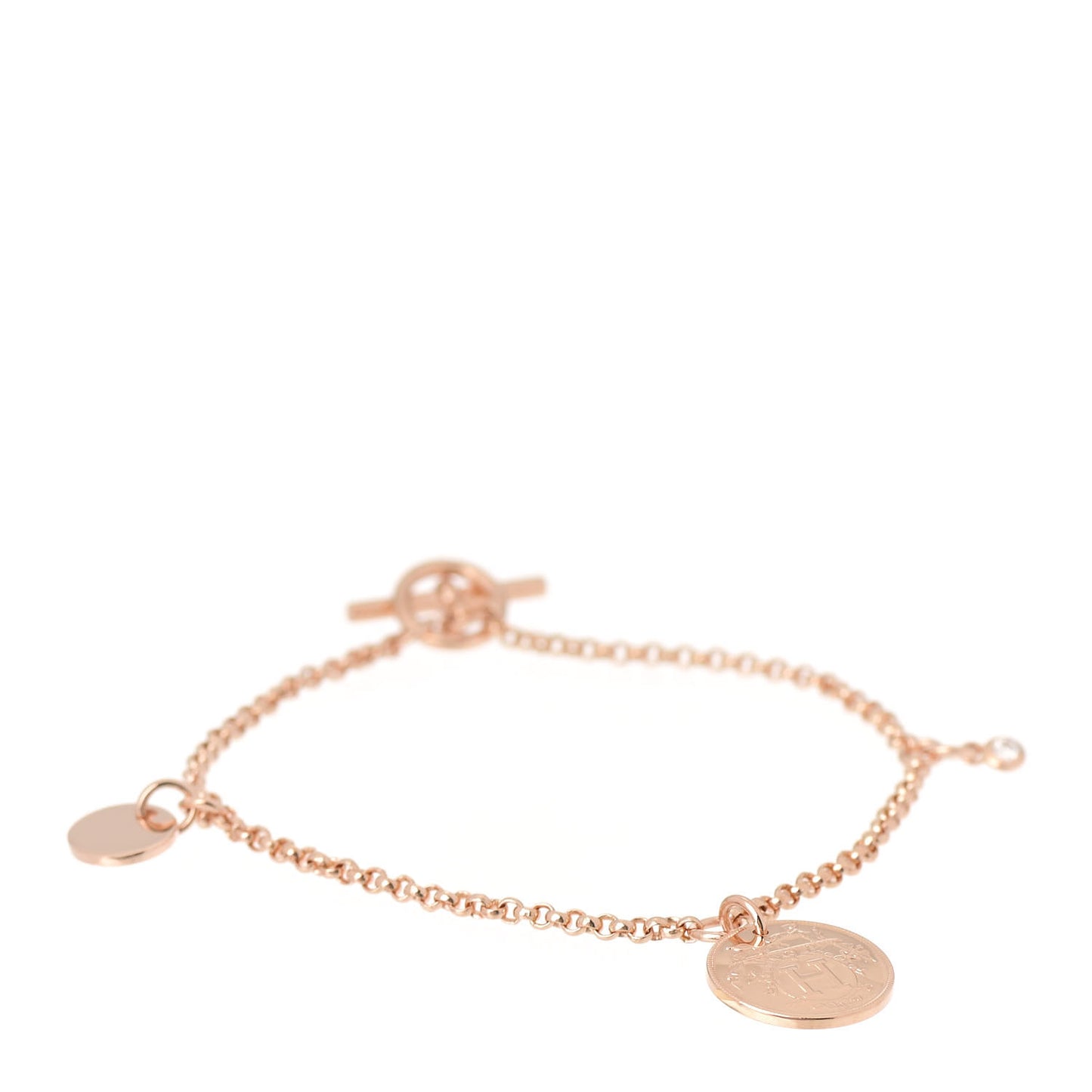 18K Rose Gold Diamond PM Ex-Libris Bracelet ST