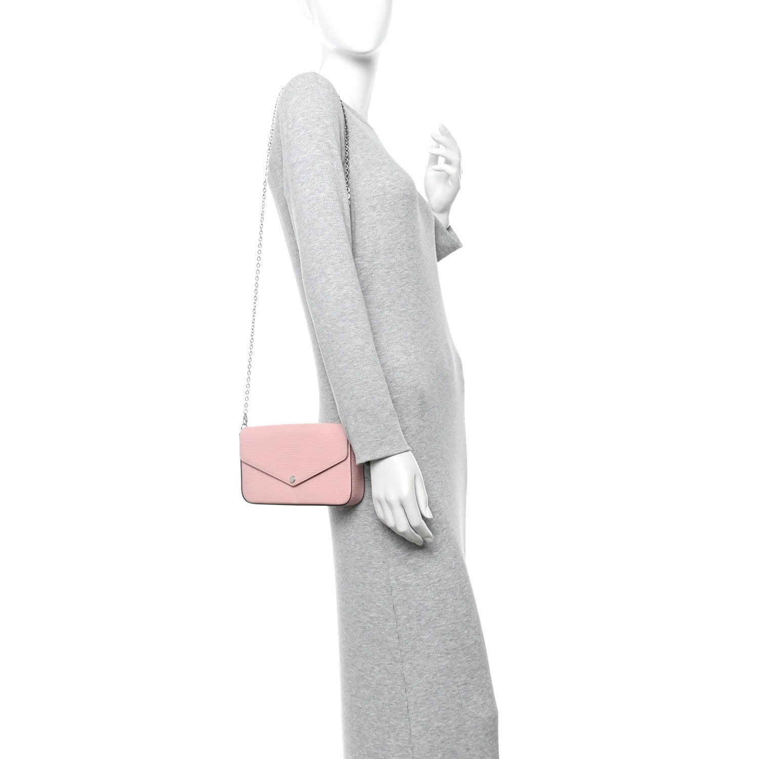Louis Vuitton Epi Pochette Felicie Rose Ballerine 2 of 13