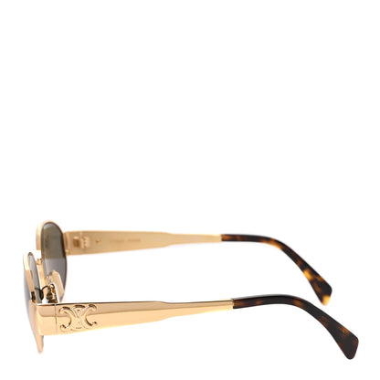 Celine Metal Triomphe 01 Sunglasses CL40235U Gold Green 3 of 8